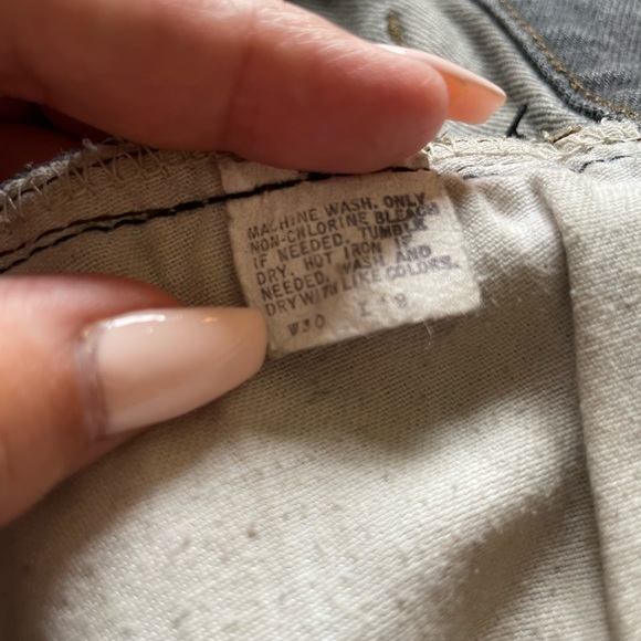 Levi’s 501 raw egocentric bottoms wide leg size 30x29 stone color - Picture 2 of 7